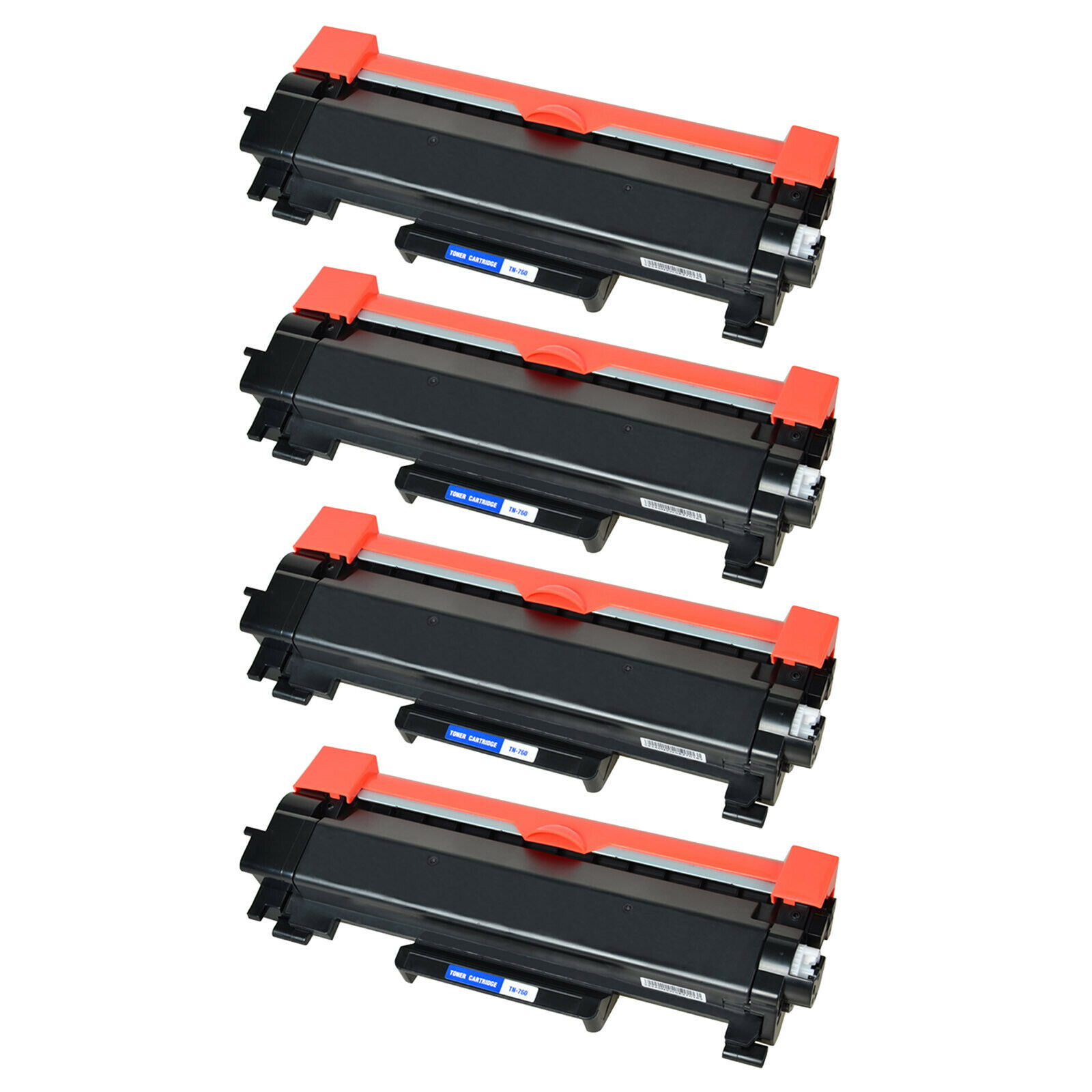 4 Toner Cartridge Compatible Brother TN760 (TN-760) With Chip Black
