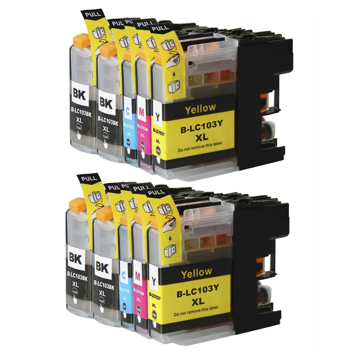 10 Cartouche d'encre Compatible Brother LC-103 XL (LC103)