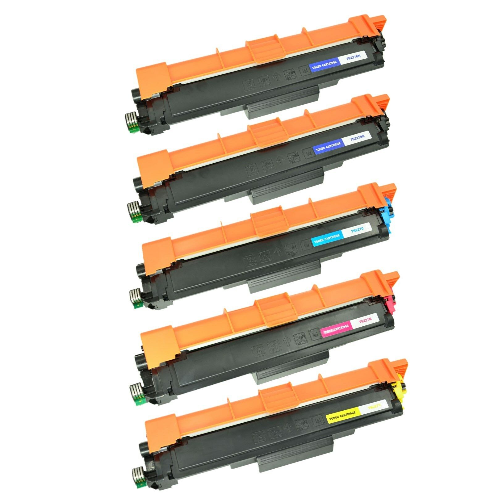 5 Cartouche Laser Compatible Brother TN-223 TN-227 (TN223 TN227) CMYK - Avec Puce