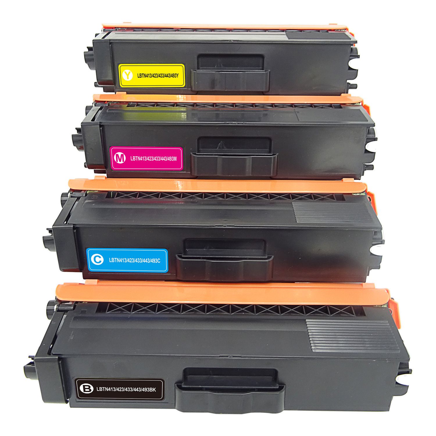 4 Cartouche Laser Compatible Brother TN433BK TN433C TN433M TN433Y (TN-433BK TN-433C TN-433M TN-433Y) CMYK