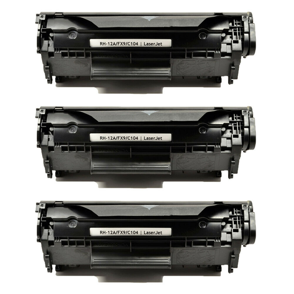 3 Toner Cartridge Compatible Canon 104 (0263B001AA) Black