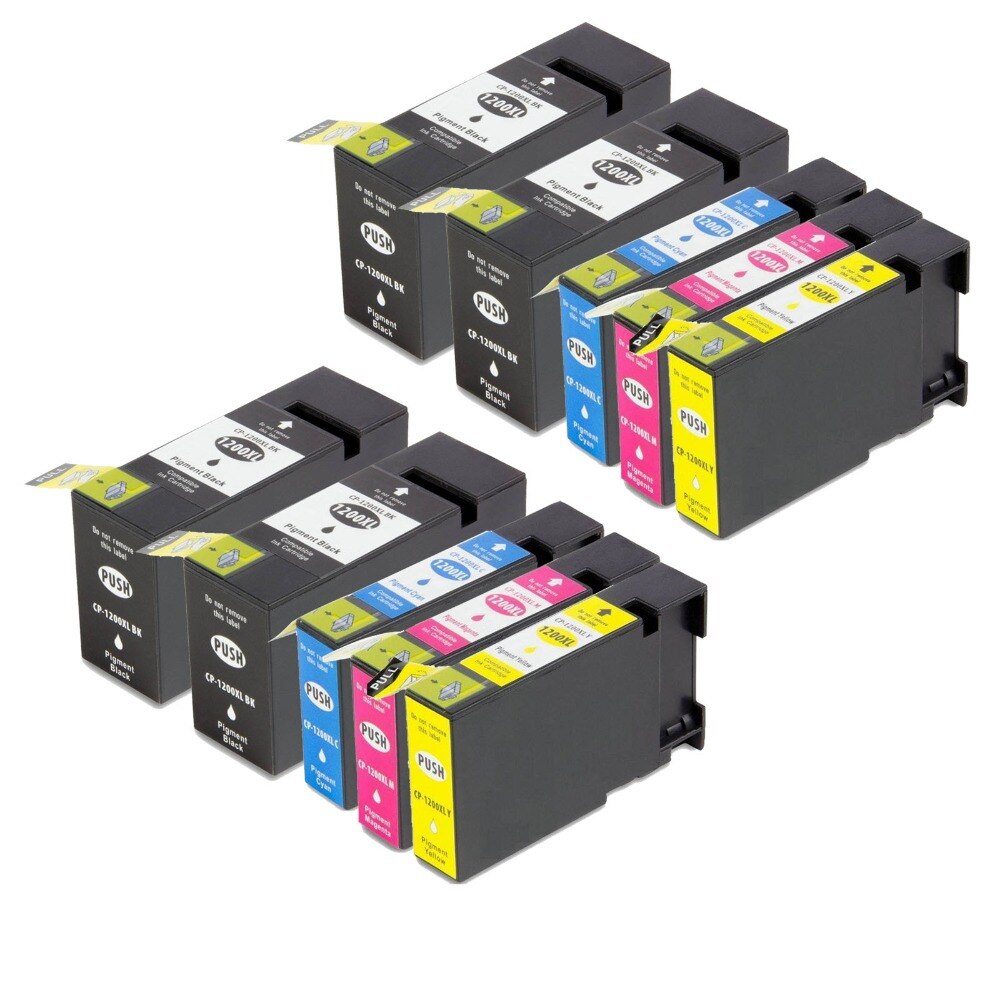 10 Cartouche d'encre Compatible Canon PGI-1200XL Haut Rendement (CMYK) 