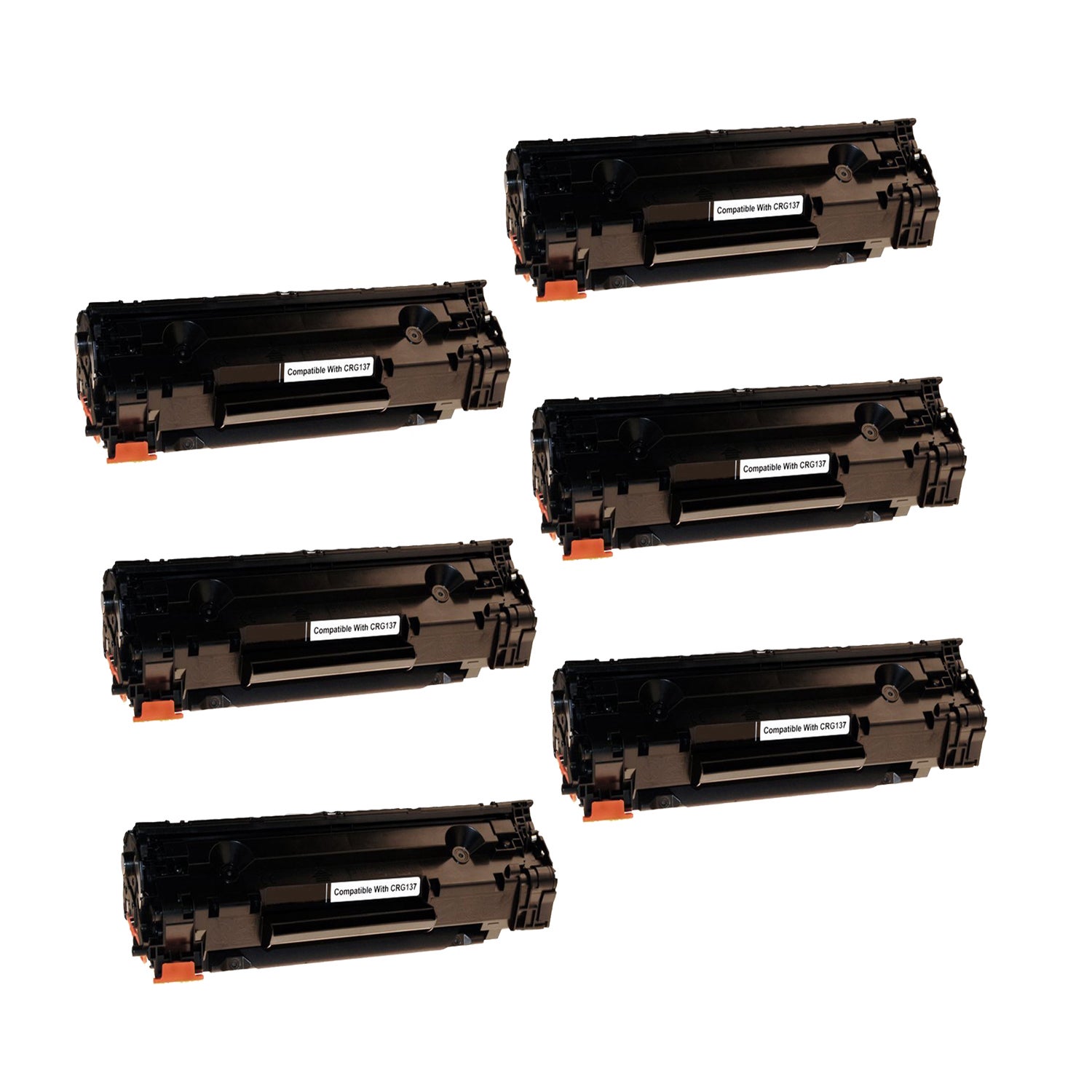 6 Cartouche Laser Compatible Canon 137 (9435B001) Noir