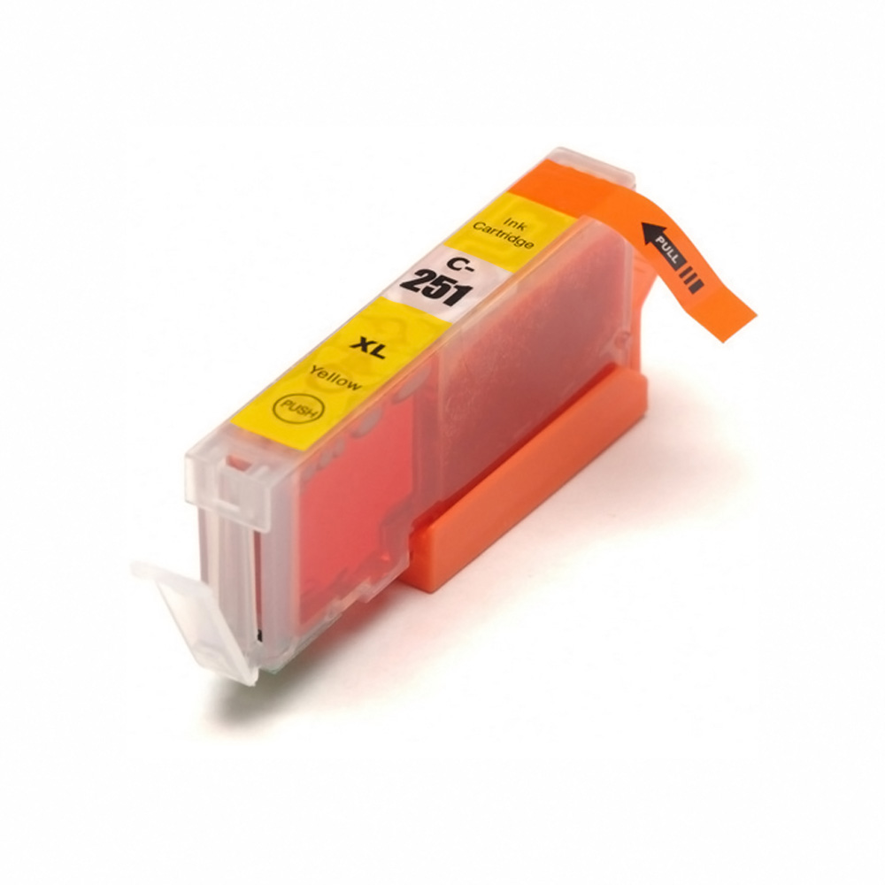Ink Cartridge Compatible Canon CLI-251XL High Yield 6451B001 Yellow
