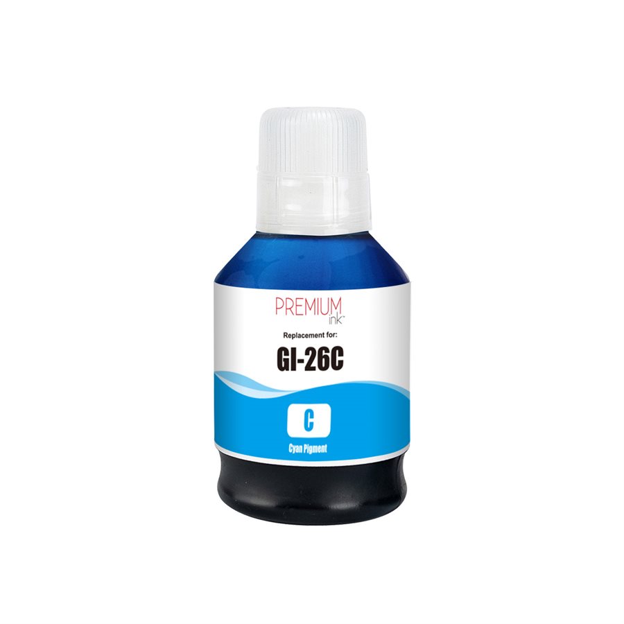 Bouteille d’encre Compatible Canon GI-26C (4421C001) Cyan