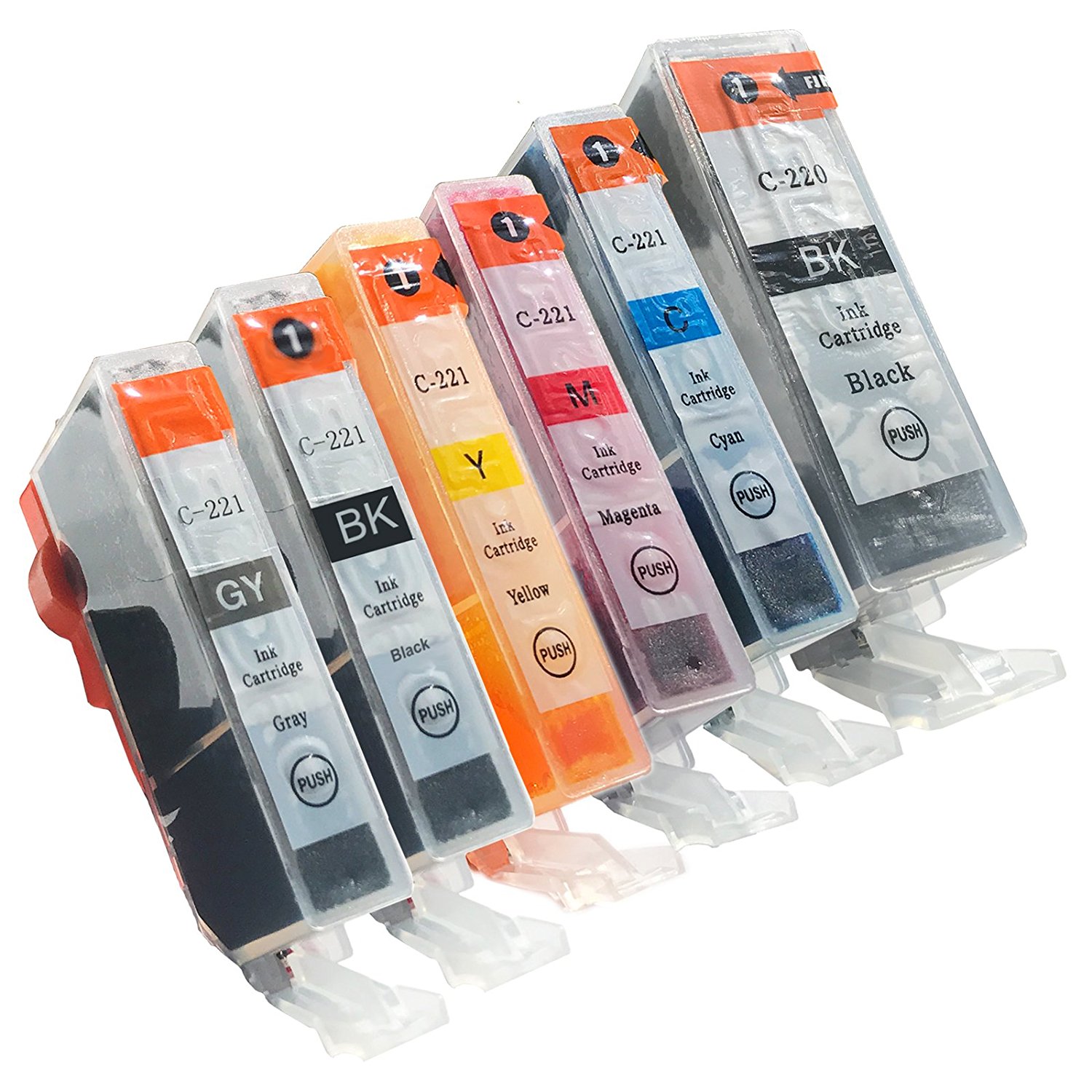 6 Cartouche d'encre Compatible Canon PGI-220 CLI-221