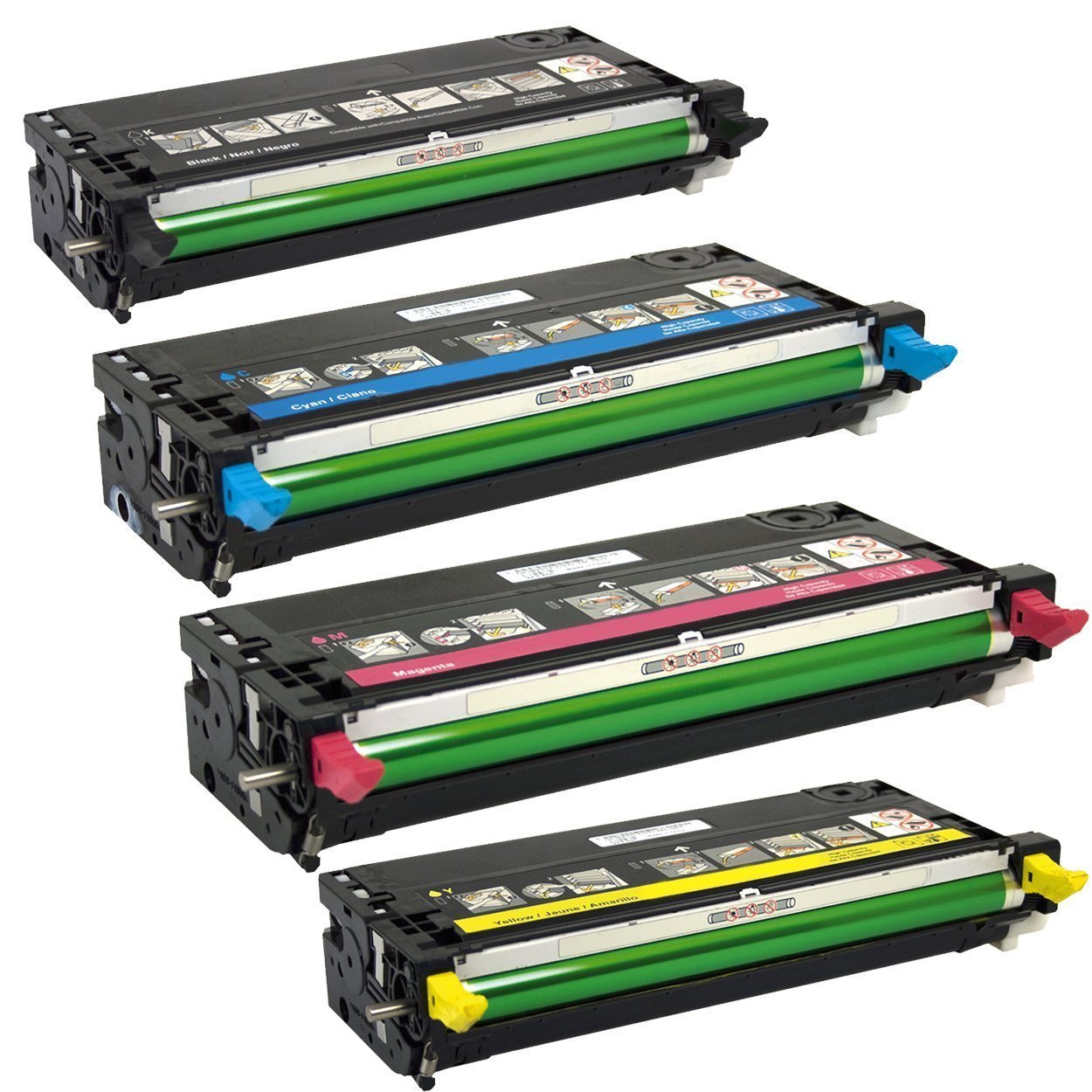 4 Toner Cartridge Compatible Dell 3110 3115 310-8092 310-8094 310-8096 310-8098 CMYK