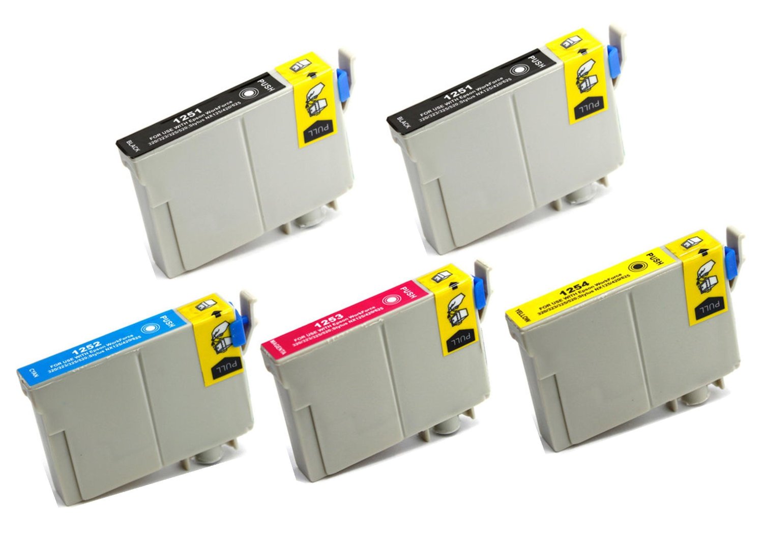 5 Ink Cartridge Compatible Epson T125 T125120 T125220 T125320 T125420