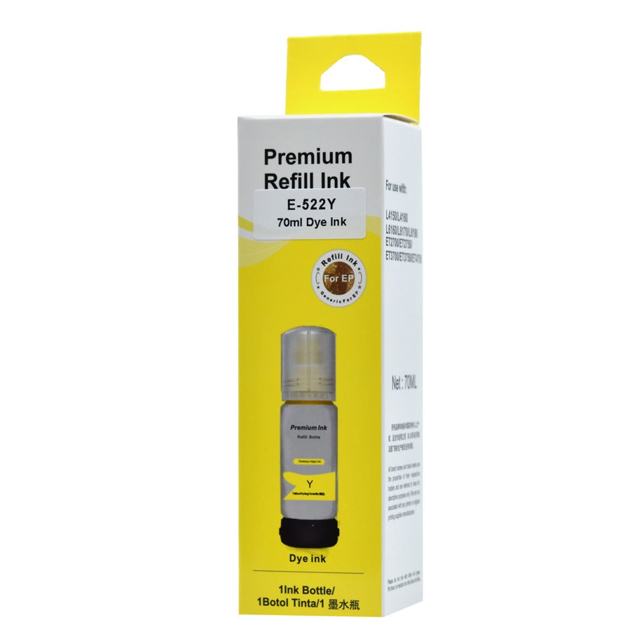 Bouteille d'encre Compatible Epson T522 (TT522420) Jaune