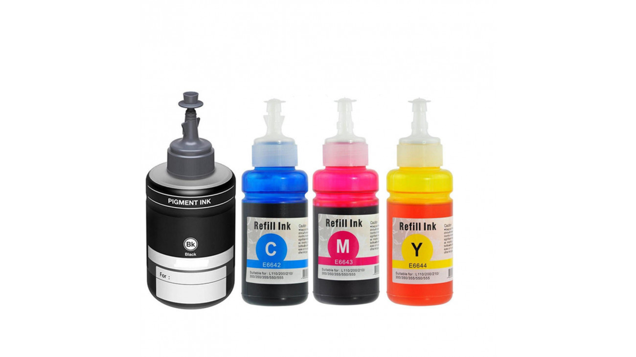 4 Ink Bottle Compatible Epson T774 T664 (T774120 T664220 T664320 T664420) CMYK