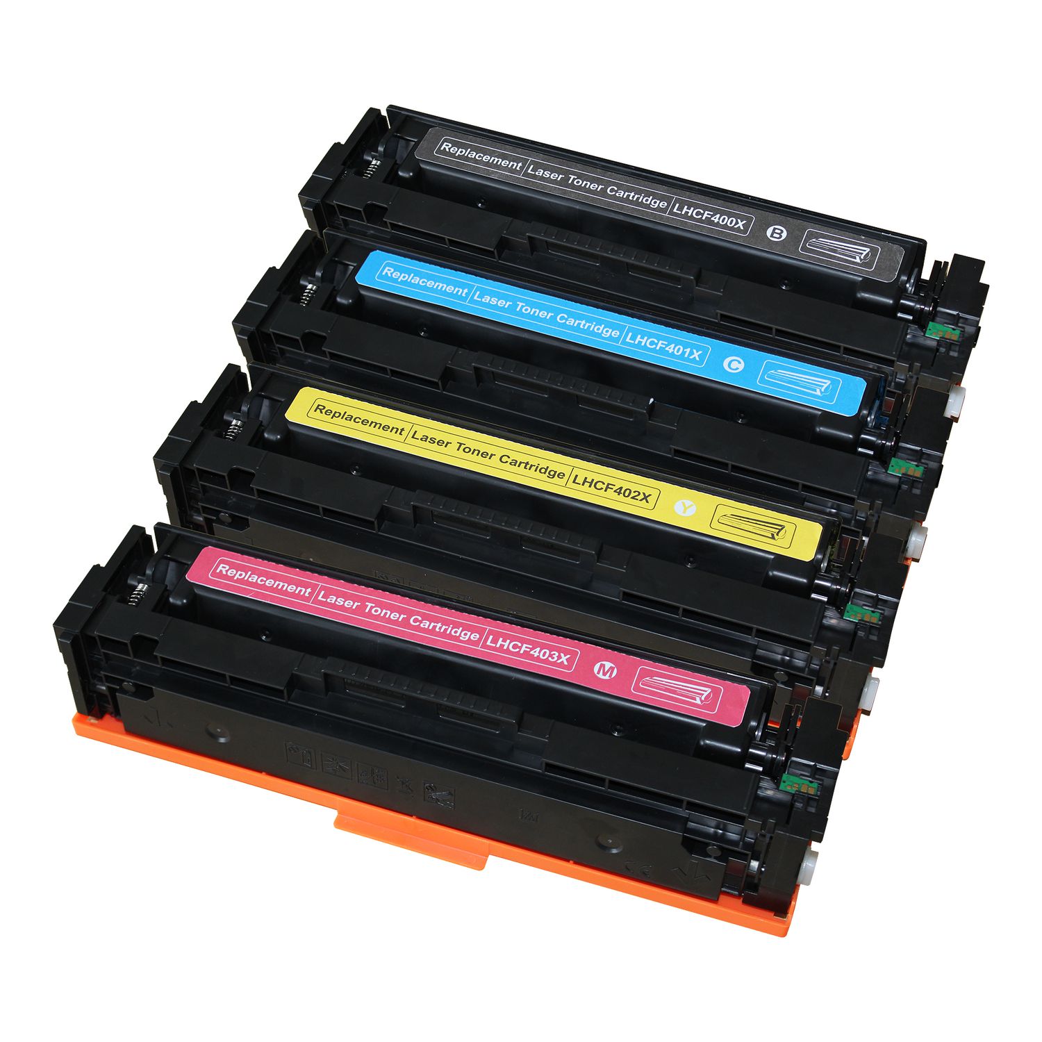4 Toner Cartridges Compatible  HP 201X (CF400X CF401X CF402X CF403X) High Yield