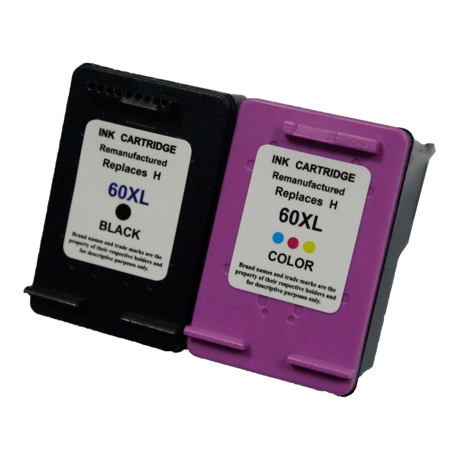 2 Ink Cartridge Compatible HP 60XL XXL