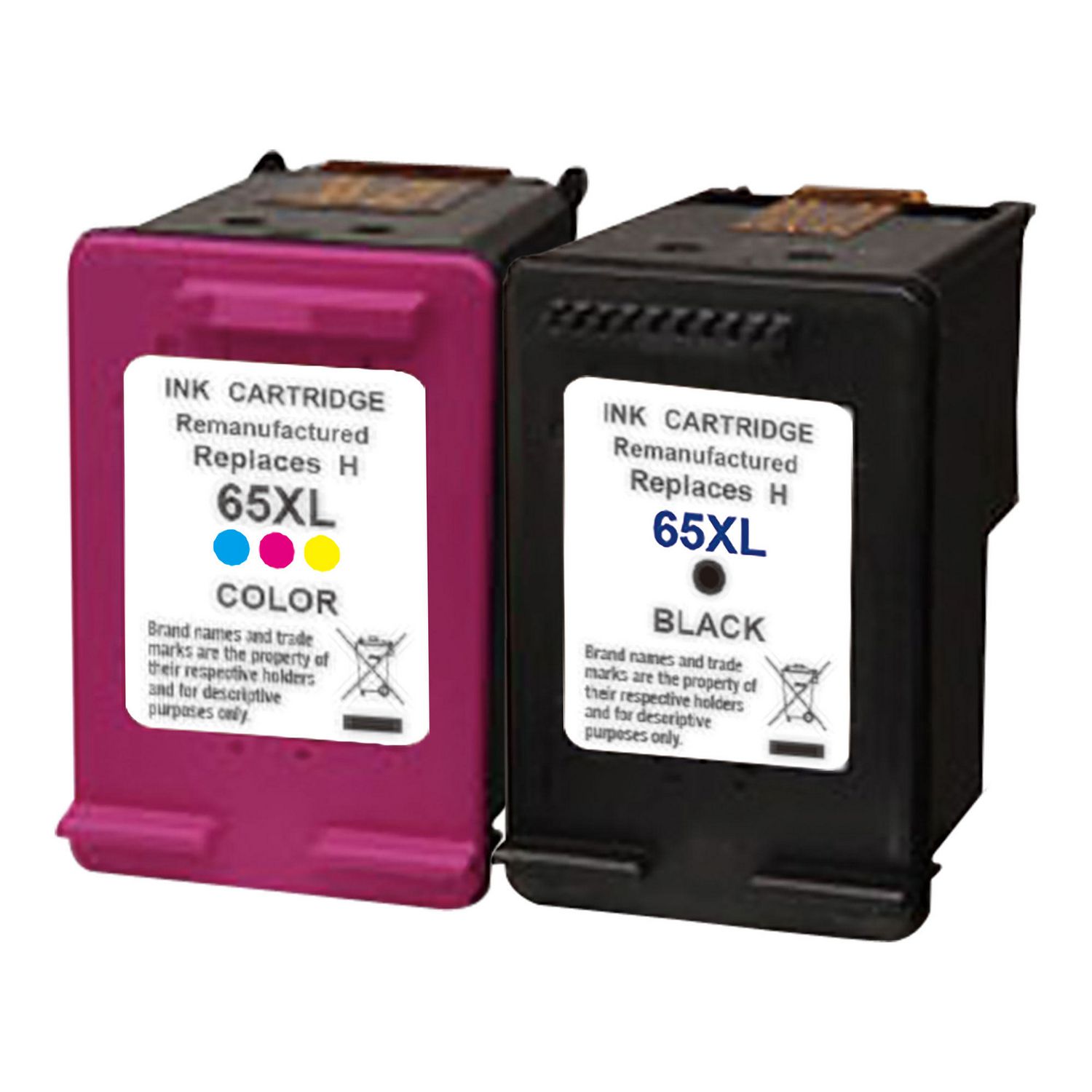 2 Cartouche d'encre Compatible HP 65XL (N9K04AN N9K03AN ) Noir et Couleur