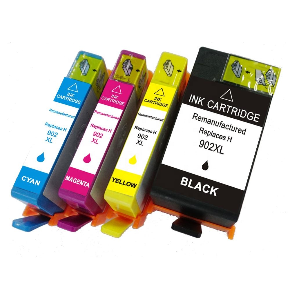 4 Ink Cartridge Compatible HP 902XL (T6M14AN T6M02AN T6M10AN T6M06AN) CMYK