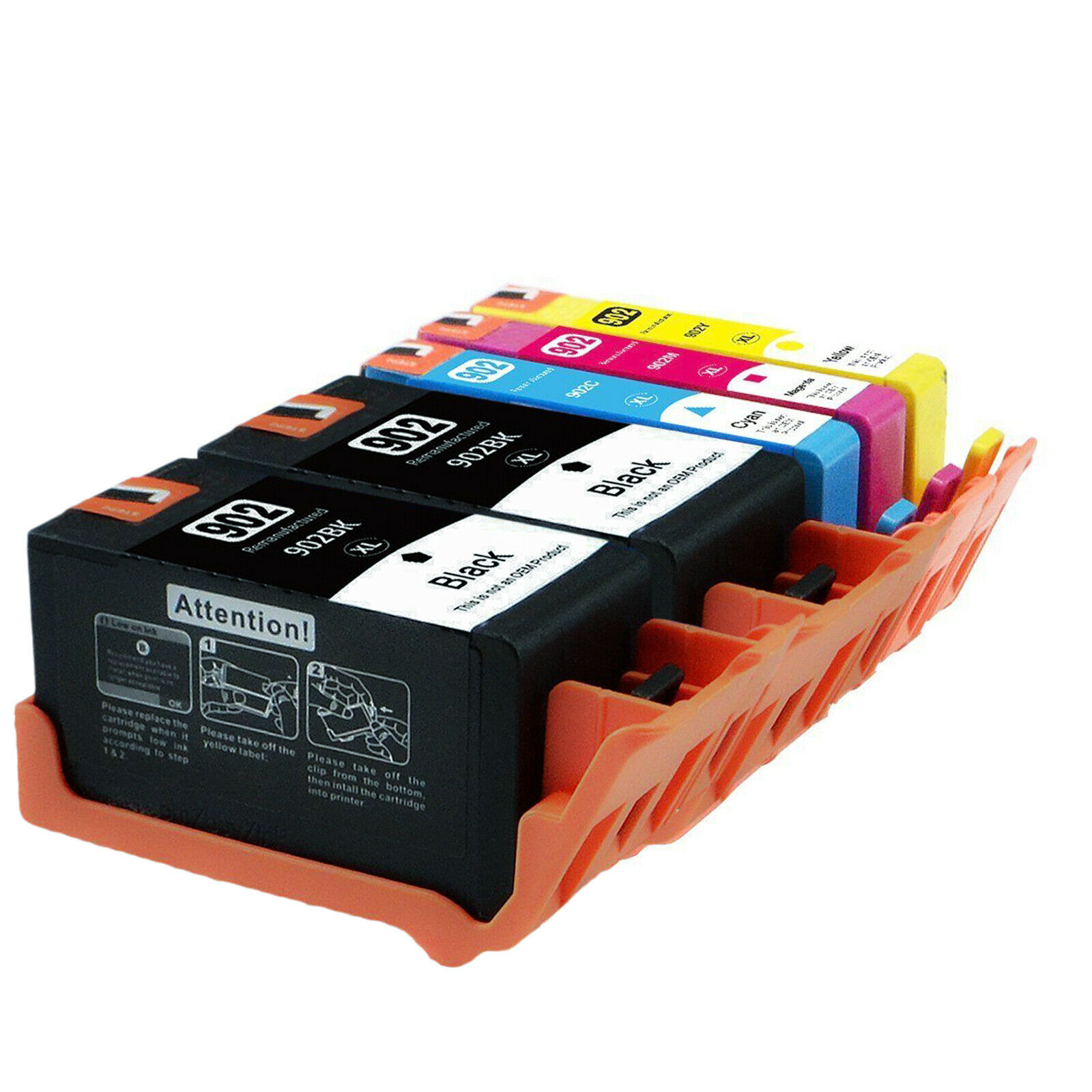 5 Cartouche d'encre Compatible HP 902XL (T6M14AN T6M02AN T6M10AN T6M06AN) CMYK