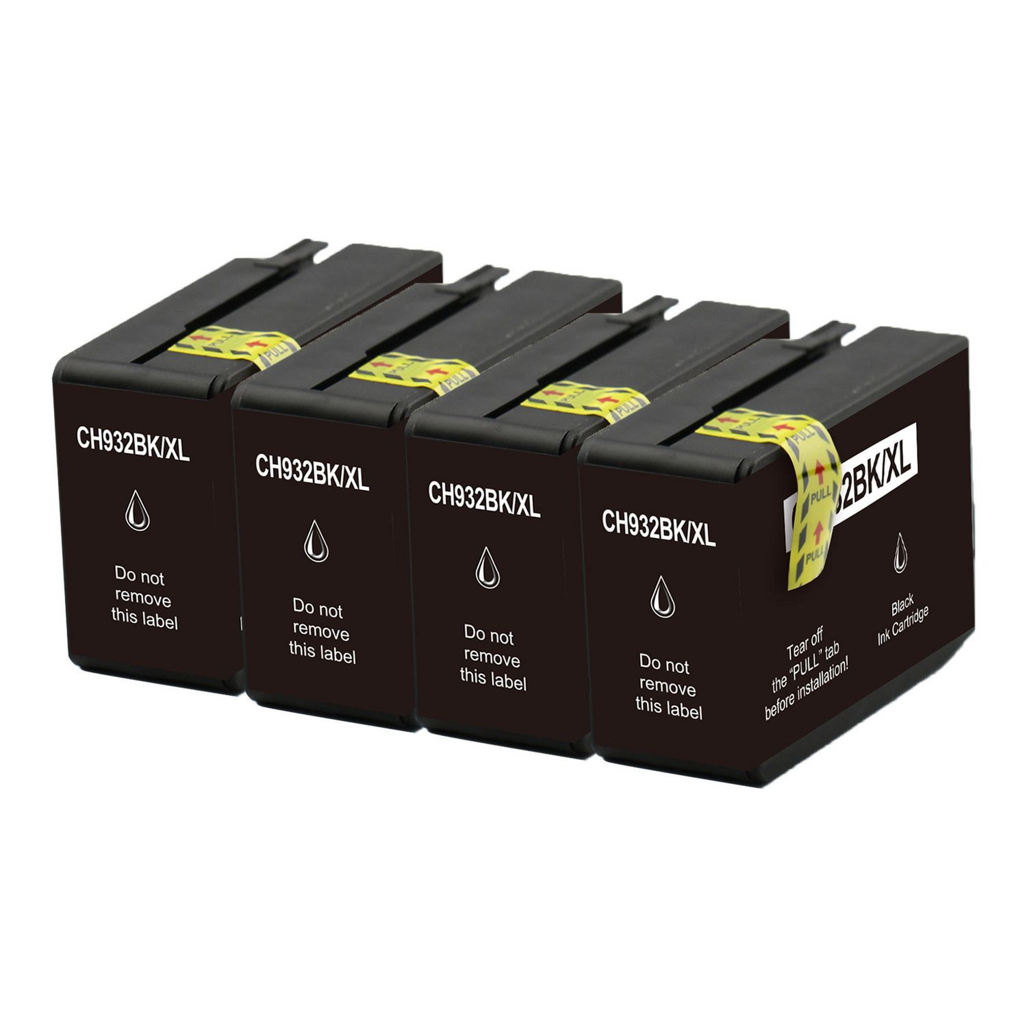 4 Cartouche d'encre Compatible HP 932XL (CN053AN) Noir