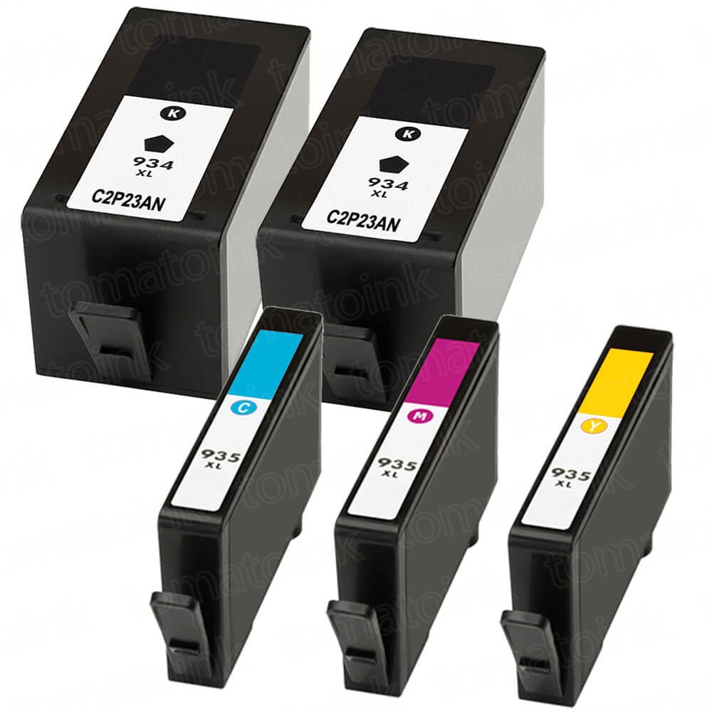 5 Cartouche d'encre Compatible HP 934XL 935XL (CMYK)
