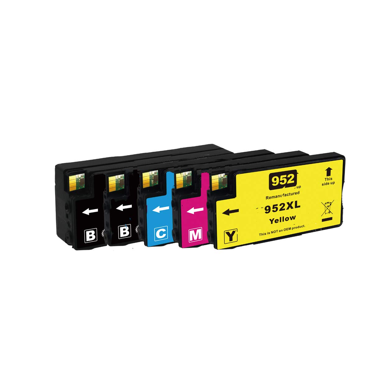 5 Cartouche d'encre Compatible HP 952XL Haut Rendement (CMYK)