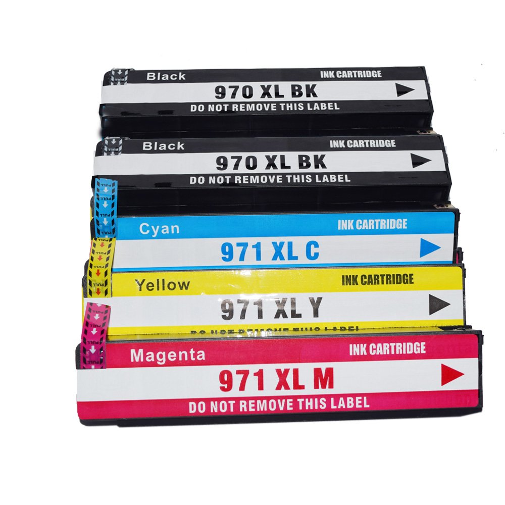 5 Cartouche d'encre Compatible HP 970XL 971XL (CN628AM CN627AM CN626AM CN625AM) CMYK
