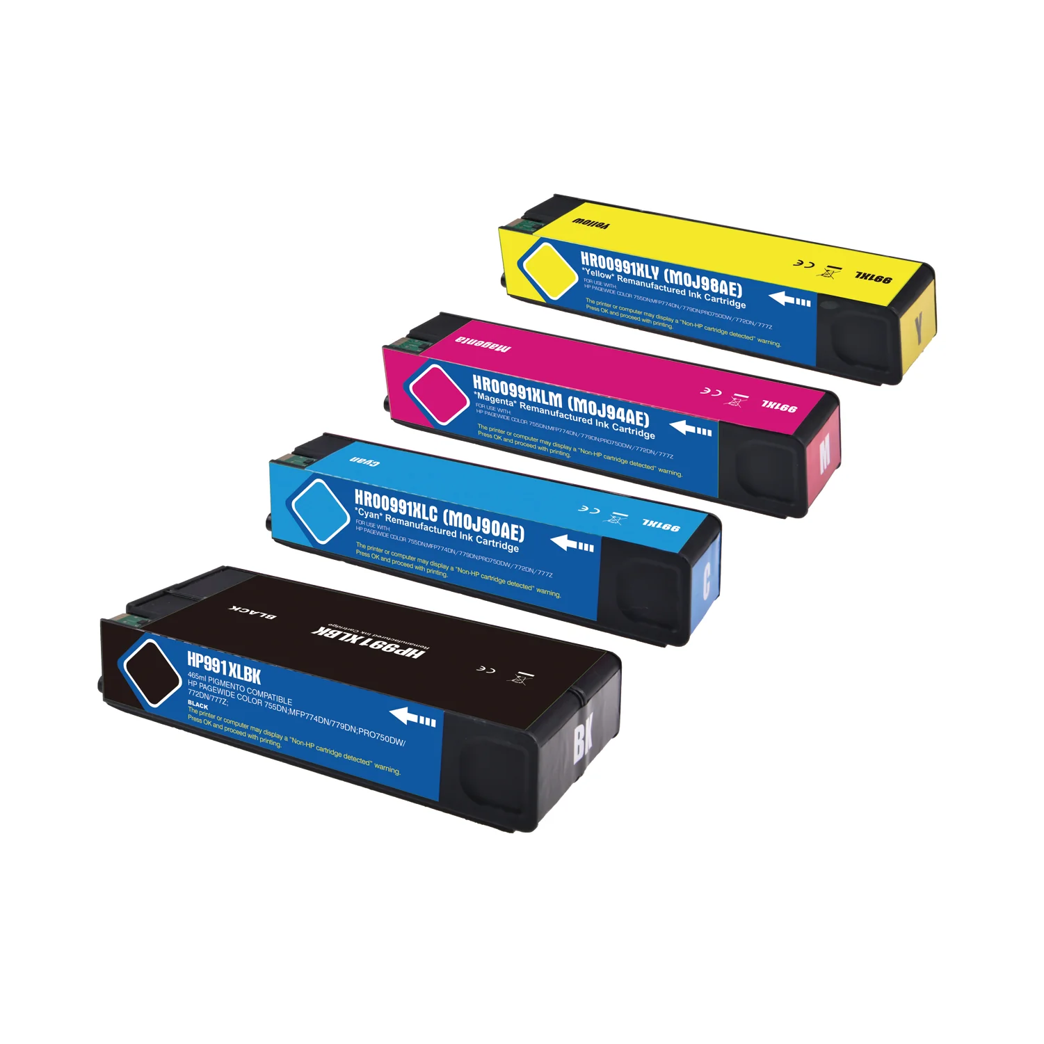 4 Ink Cartridge Compatible HP 990X (M0K01AN M0J89AN M0J93AN M0J97AN) CMYK