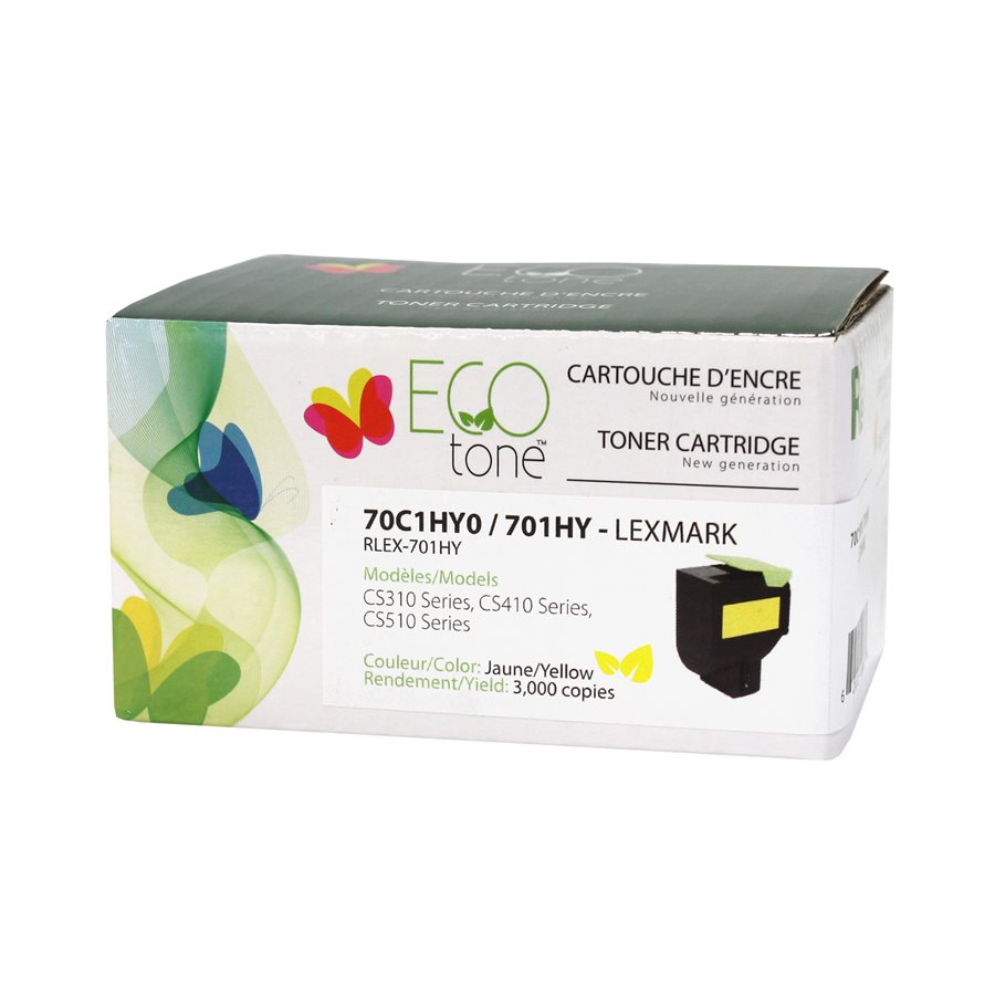 Toner Cartridge Compatible Lexmark 701HY (70C1HY0) Yellow