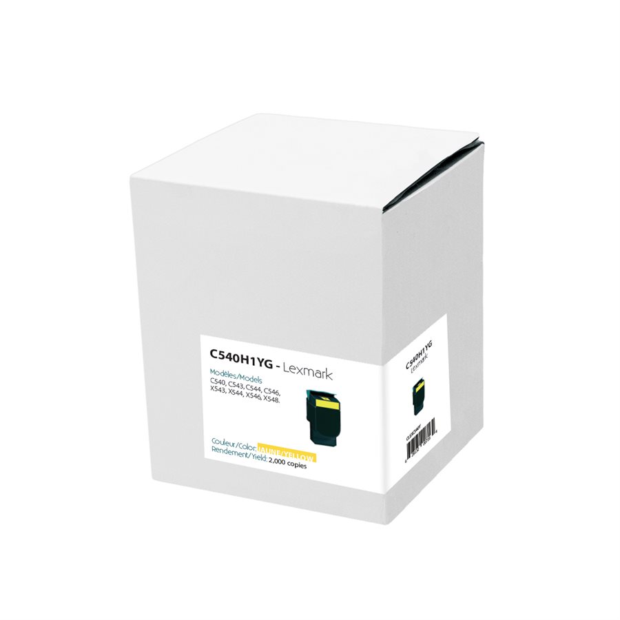 Toner Cartridge Compatible Lexmark C540H2YG (C540) Yellow