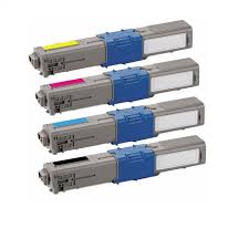 4 Toner Cartridge Compatible Okidata Type C17 (44469801 44469701 44469702 44469703) CMYK